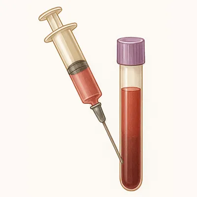 Schéma du prélèvement sanguin pour préparer une membrane L-PRF en chirurgie dentaire